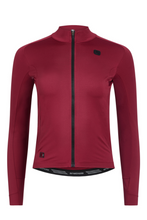 Load image into Gallery viewer, Giordana Womens FR-C Pro Thermal L/S Jersey - Vino Rosso