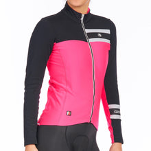 Load image into Gallery viewer, Giordana Womens FR-C Pro Thermal Long Sleeve Jersey - Pink/Black
