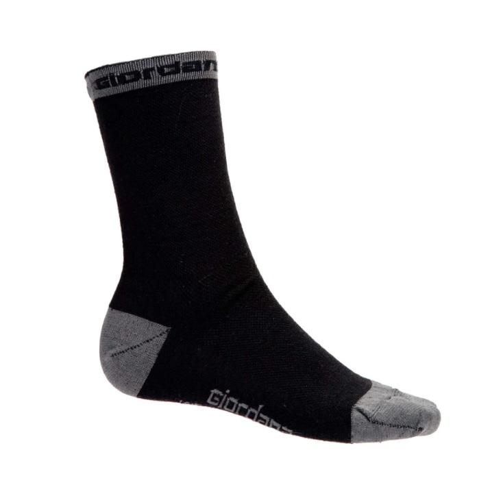 Giordana Merino Wool Sock - Black/Grey