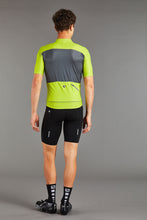 Load image into Gallery viewer, Giordana Lungo S/S Jersey - Dark Grey and Acid Green
