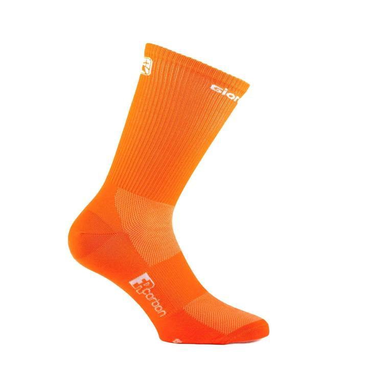 Giordana FR-C Socks - Tall Cuff - Solid Orange Fluo
