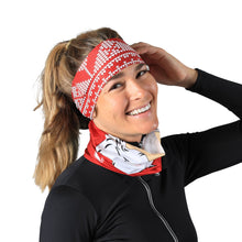 Load image into Gallery viewer, Giordana Seasonal Ear Cover - Sweater Weather Red
