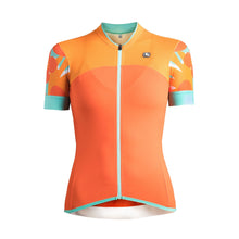 Load image into Gallery viewer, Giordana Womens Lungo S/S Jersey - Orange/Mint
